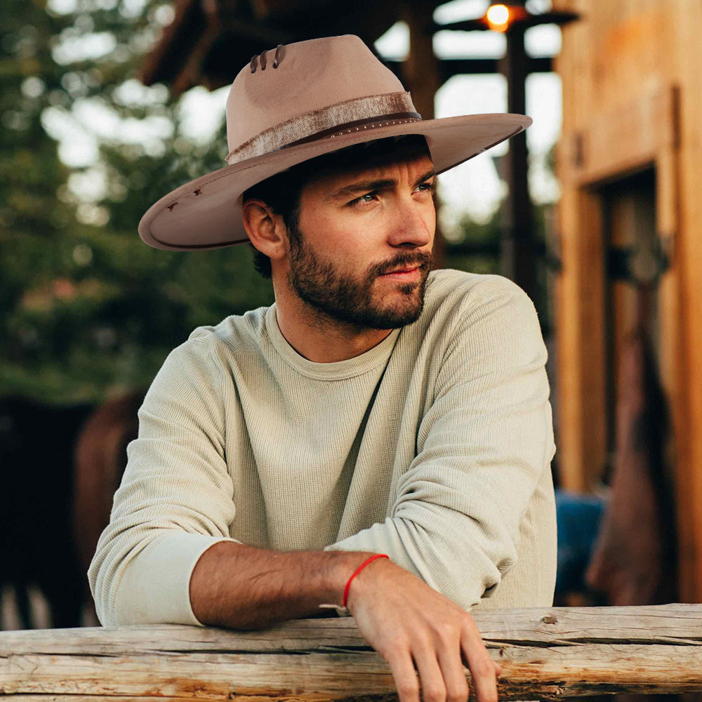 OTRHATS-Fedora-Suede-Khaki-The-Mocha-model